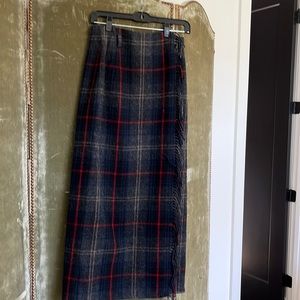 Wool wraparound skirt